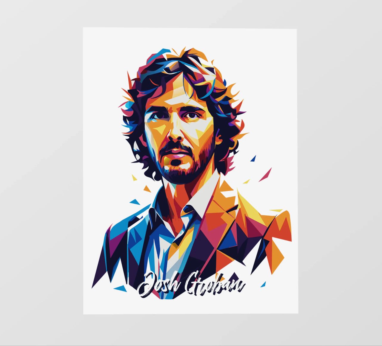 Josh Groban Portrait in WPAP Pop Art telo in pvc da vectorartnesia