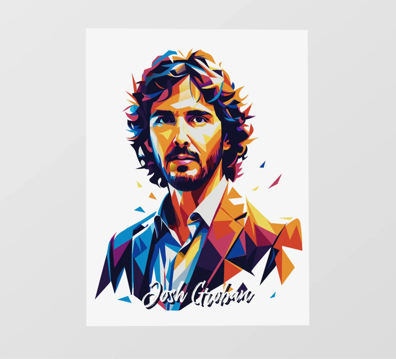 Josh Groban Portrait in WPAP Pop Art telo in pvc da vectorartnesia