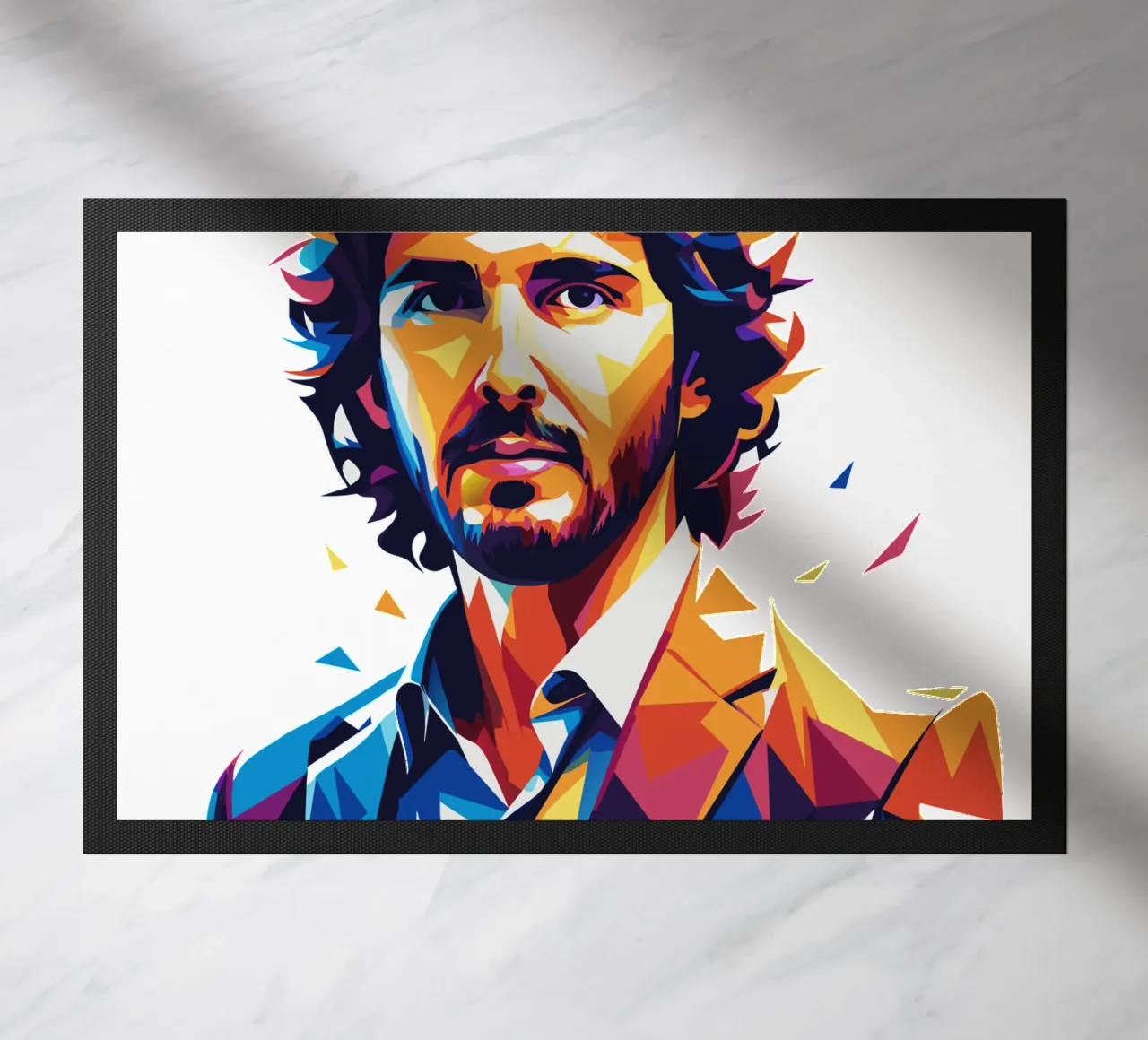 Josh Groban Portrait in WPAP Pop Art felpudo de vectorartnesia