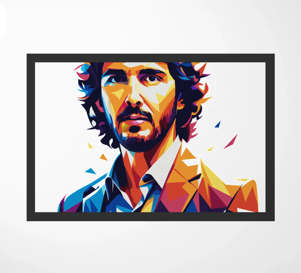 Josh Groban Portrait in WPAP Pop Art felpudo de vectorartnesia