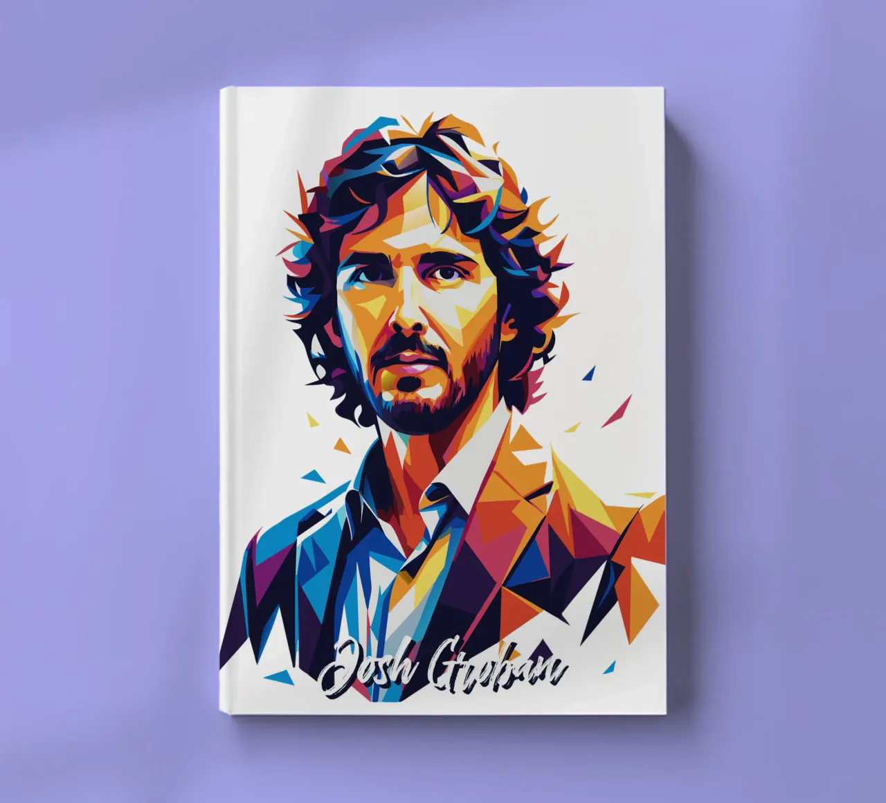 Josh Groban Portrait in WPAP Pop Art carnet de notes de vectorartnesia