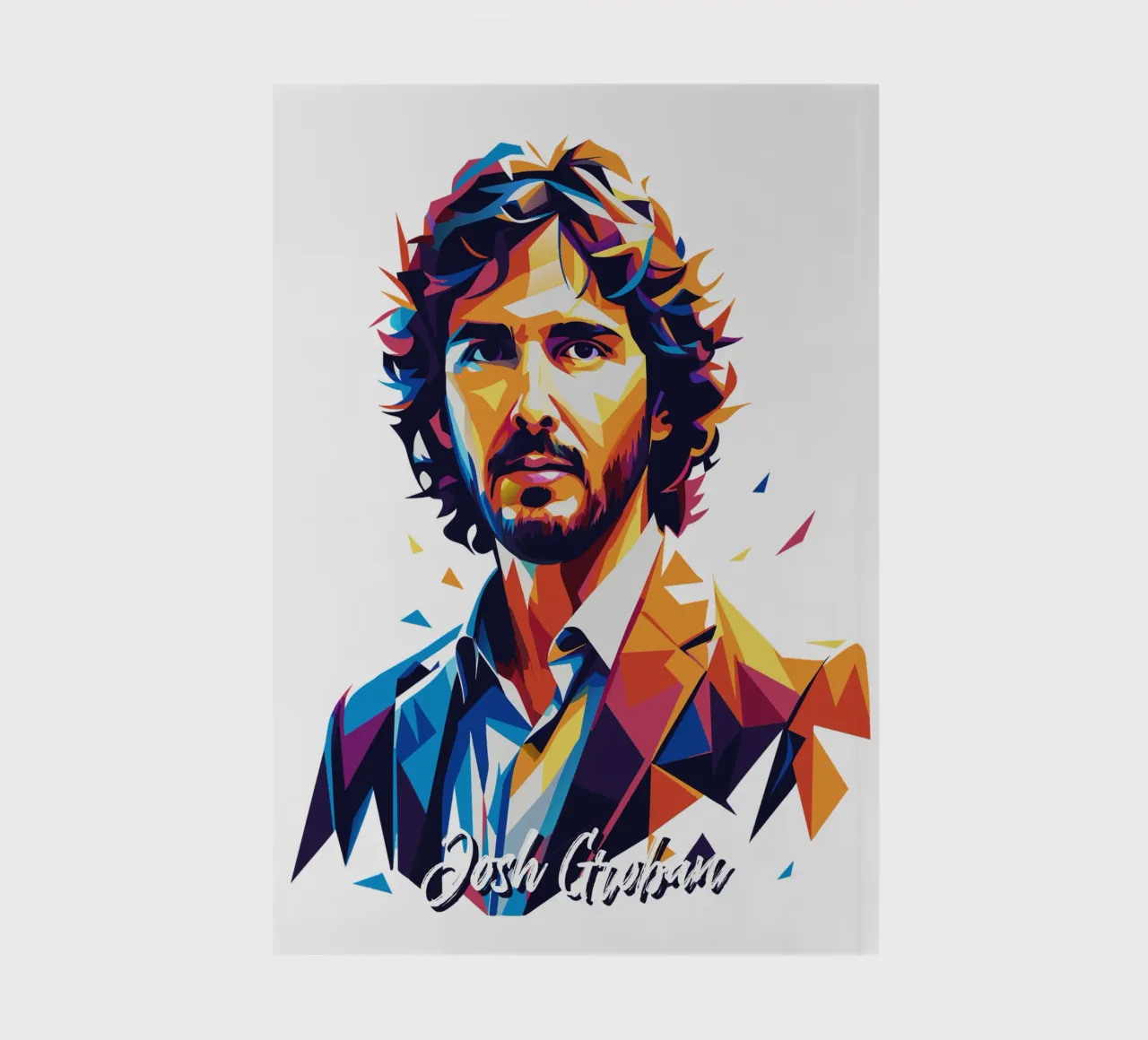 Josh Groban Portrait in WPAP Pop Art notebook by vectorartnesia