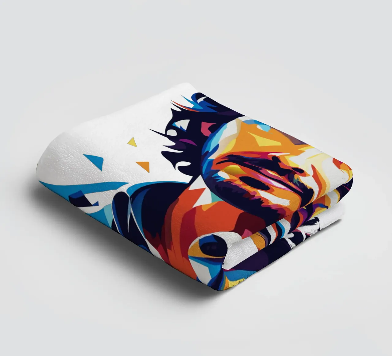Josh Groban Portrait in WPAP Pop Art towel by vectorartnesia