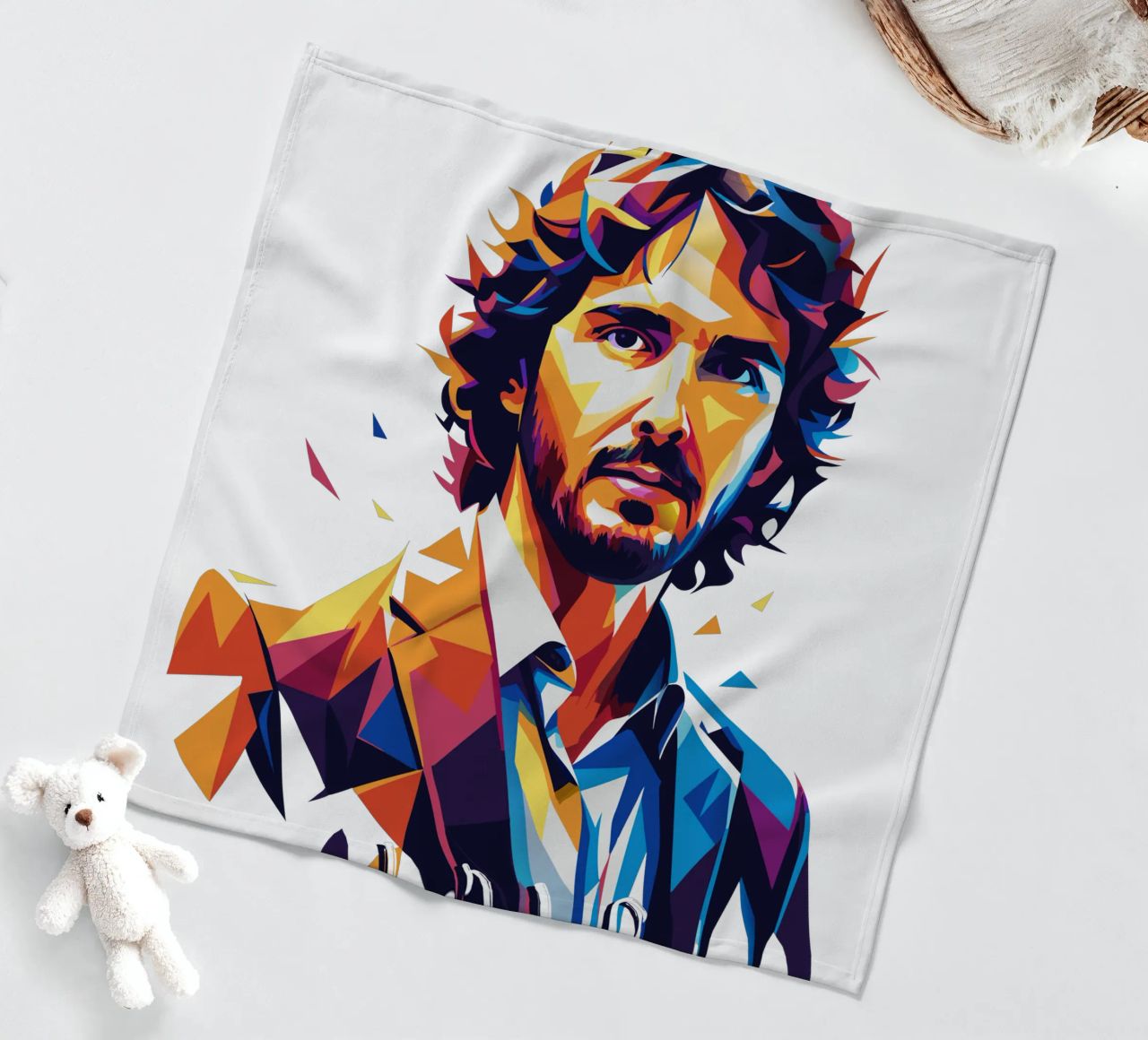 Josh Groban Portrait in WPAP Pop Art coperta in pile da vectorartnesia