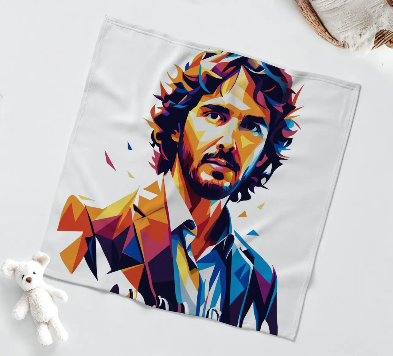 Josh Groban Portrait in WPAP Pop Art Fleecedecke von vectorartnesia