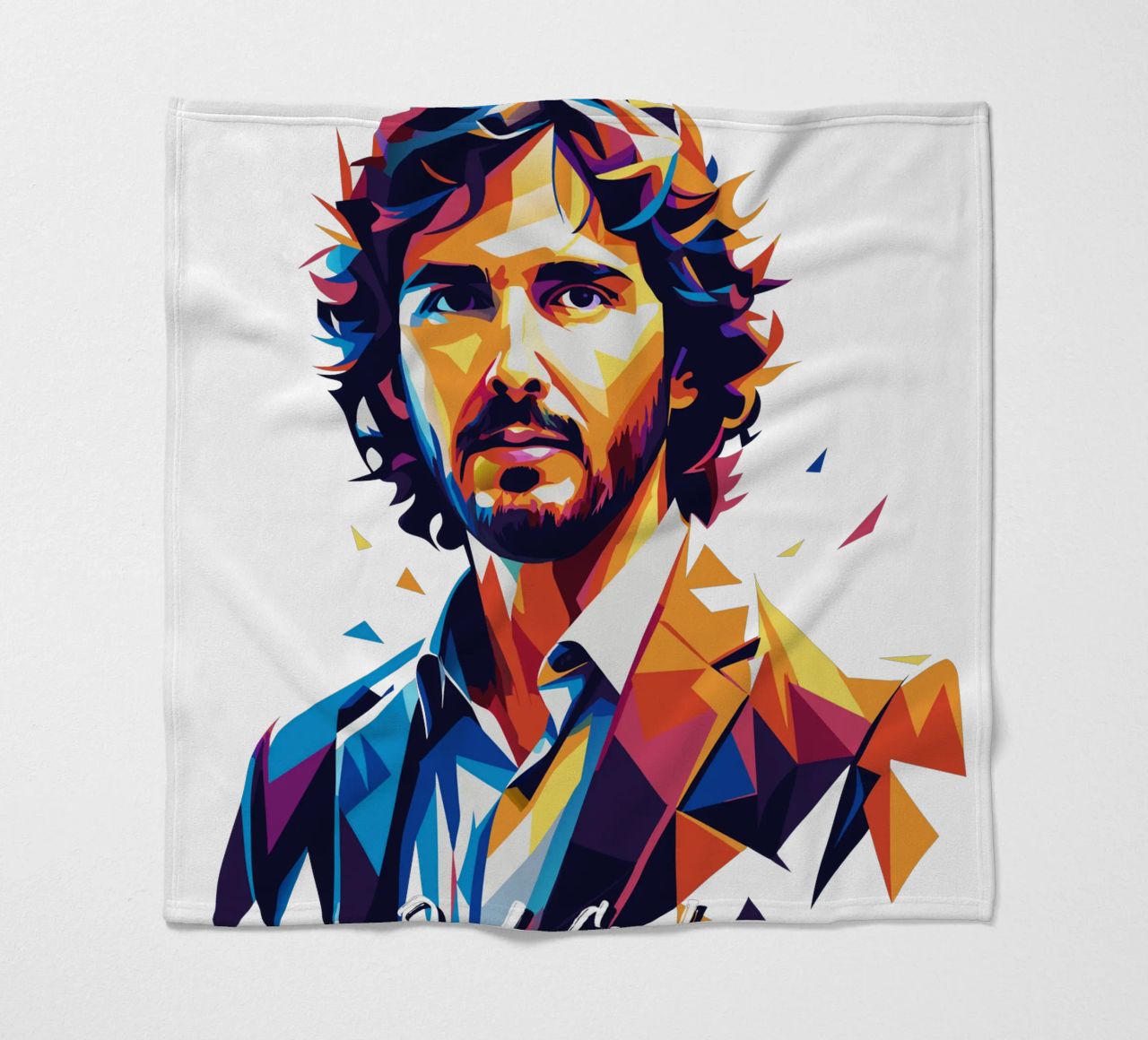 Josh Groban Portrait in WPAP Pop Art coperta in pile da vectorartnesia