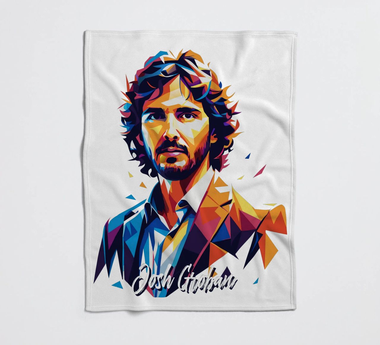 Josh Groban Portrait in WPAP Pop Art coperta in pile da vectorartnesia