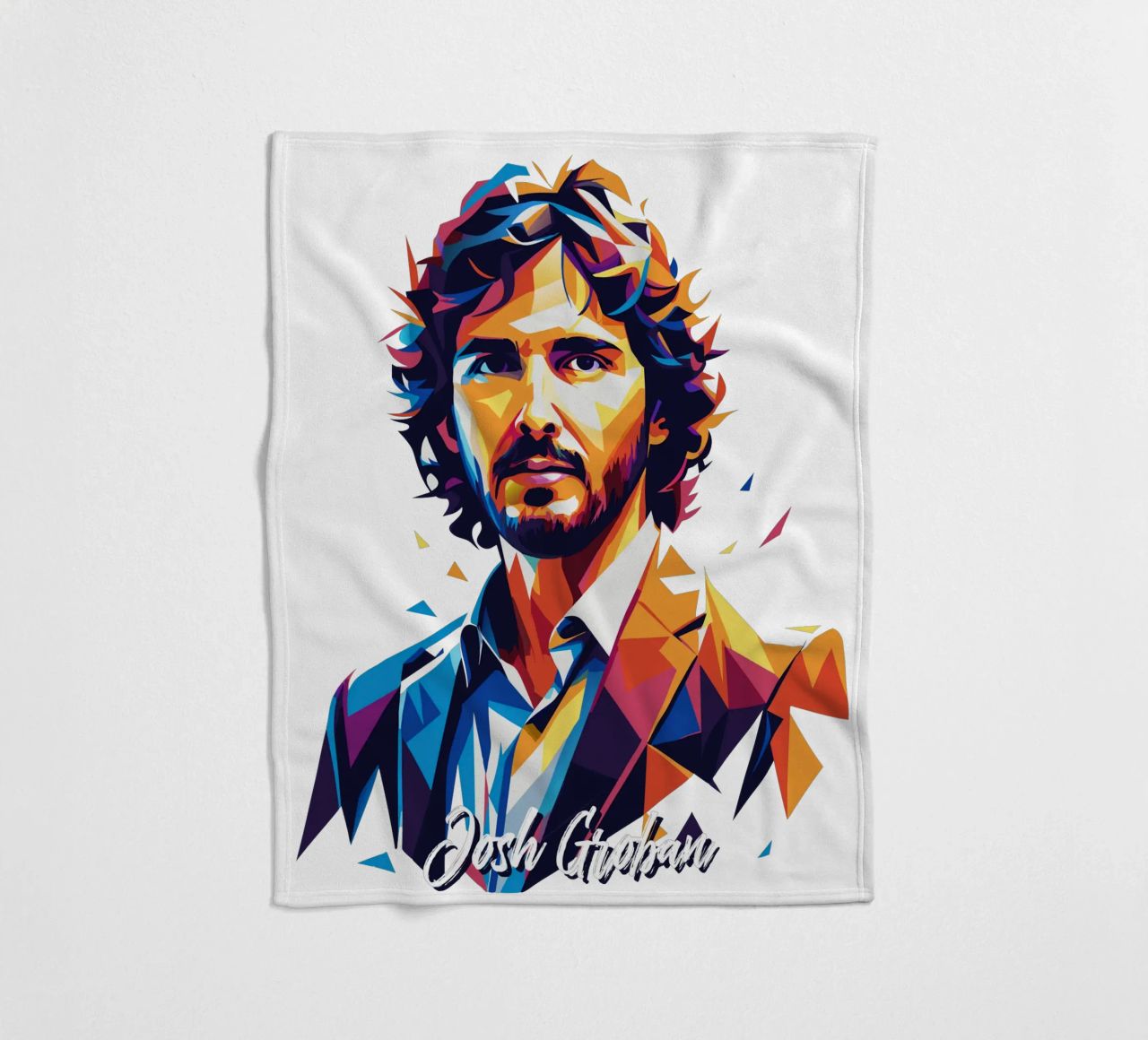 Josh Groban Portrait in WPAP Pop Art coperta in pile da vectorartnesia