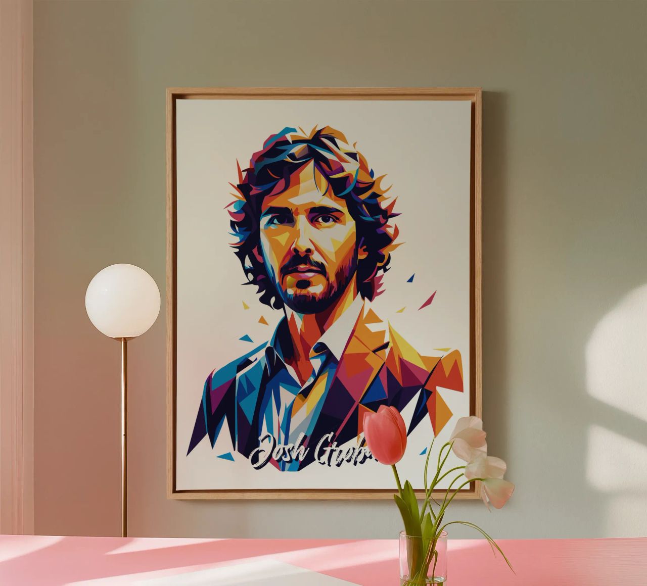 Josh Groban Portrait in WPAP Pop Art tela da vectorartnesia