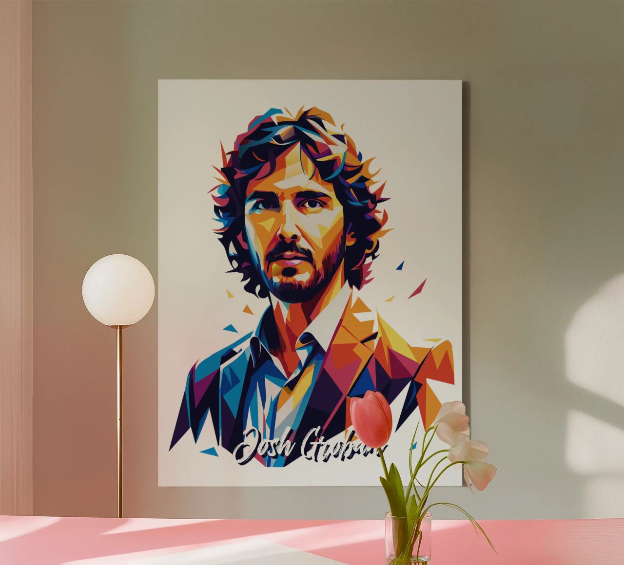Josh Groban Portrait in WPAP Pop Art tela da vectorartnesia