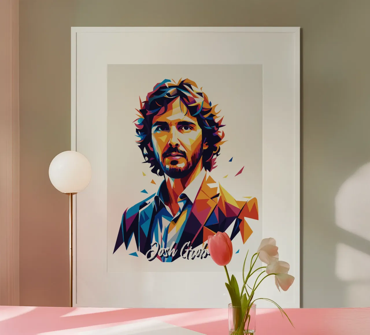 Josh Groban Portrait in WPAP Pop Art carta hahnemühle da vectorartnesia