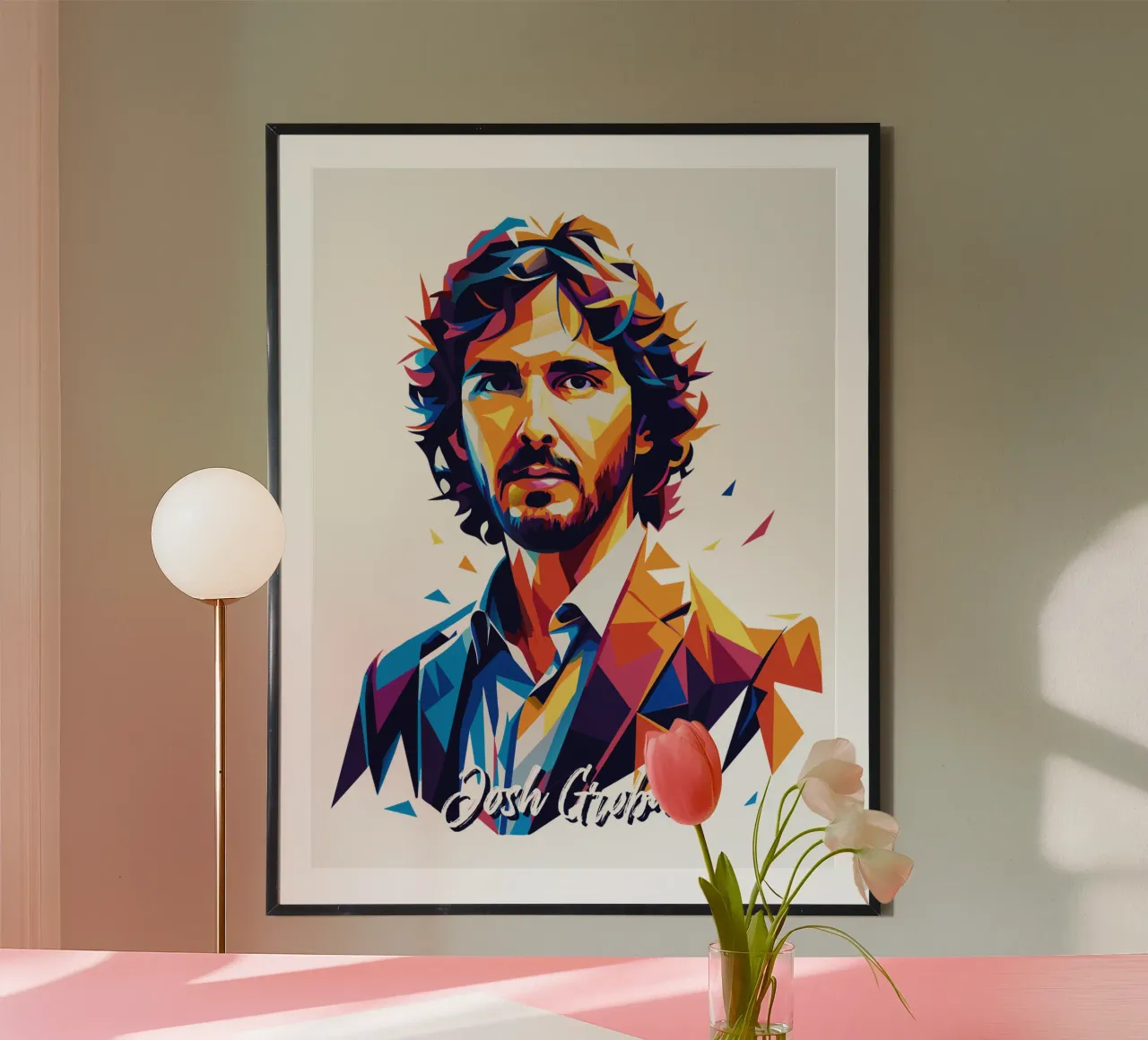 Josh Groban Portrait in WPAP Pop Art carta hahnemühle da vectorartnesia