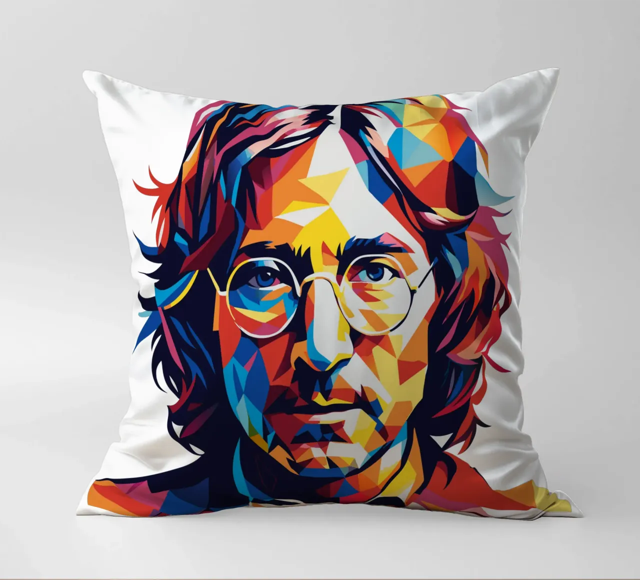 John Lennon #2 in WPAP Pop Art cuscino da vectorartnesia