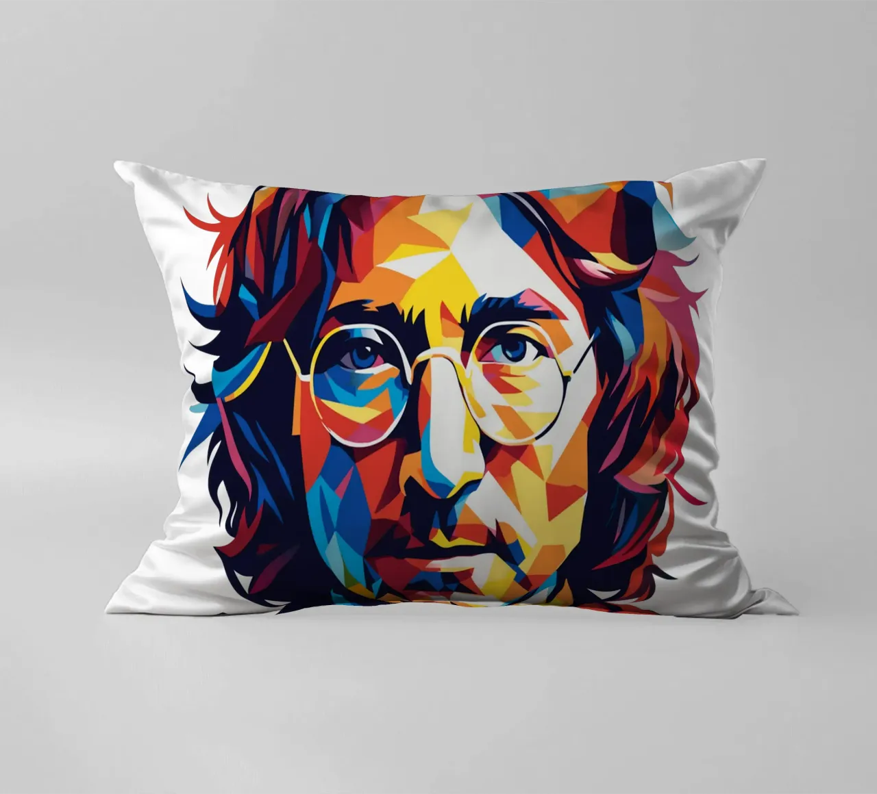 John Lennon #2 in WPAP Pop Art cuscino da vectorartnesia