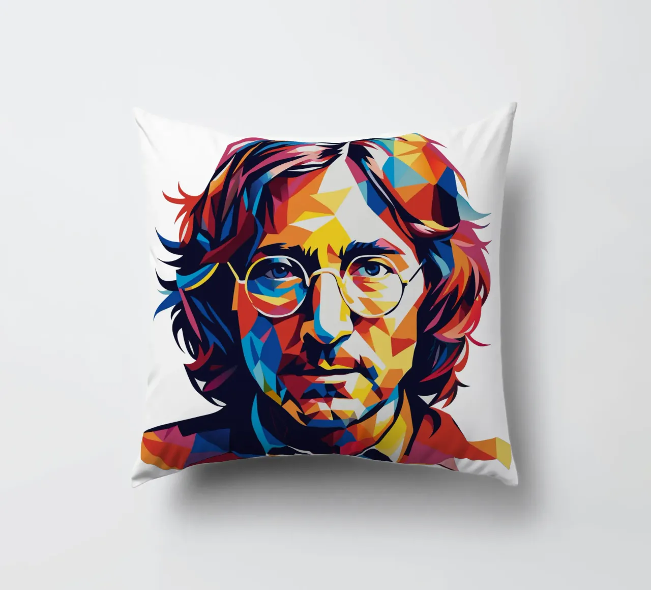 John Lennon #2 in WPAP Pop Art cuscino da vectorartnesia