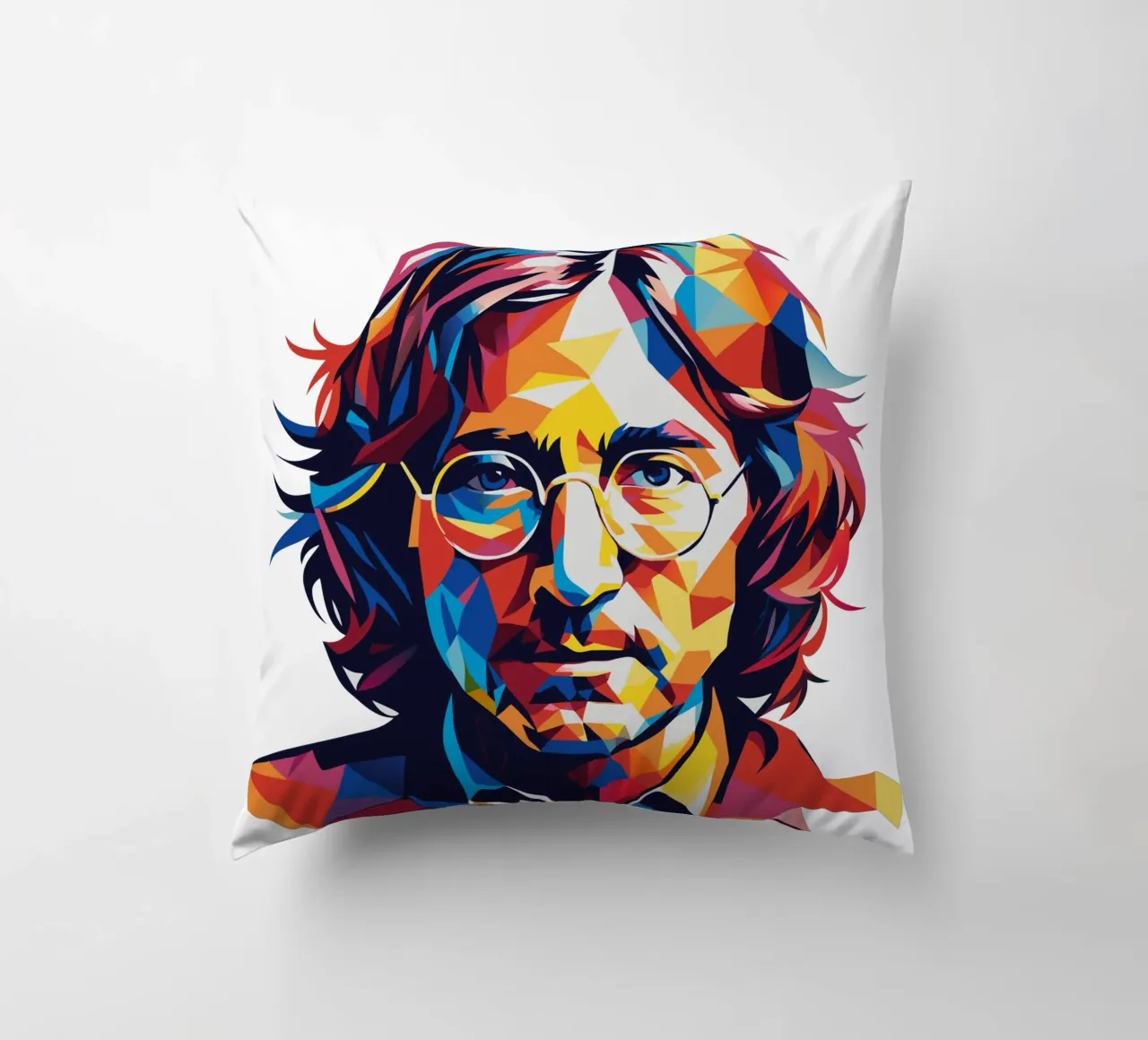 John Lennon #2 in WPAP Pop Art cuscino da vectorartnesia