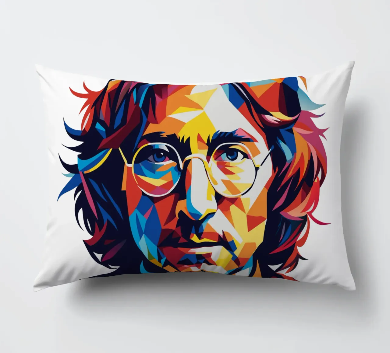 John Lennon #2 in WPAP Pop Art cuscino da vectorartnesia