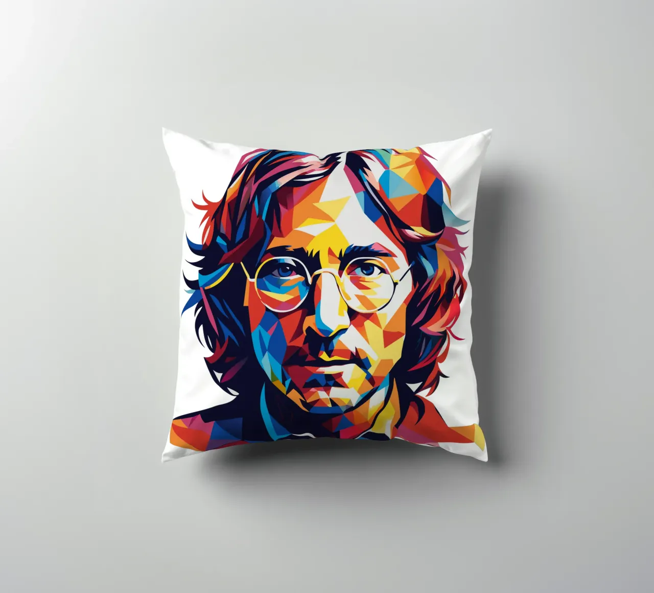 John Lennon #2 in WPAP Pop Art cuscino da vectorartnesia