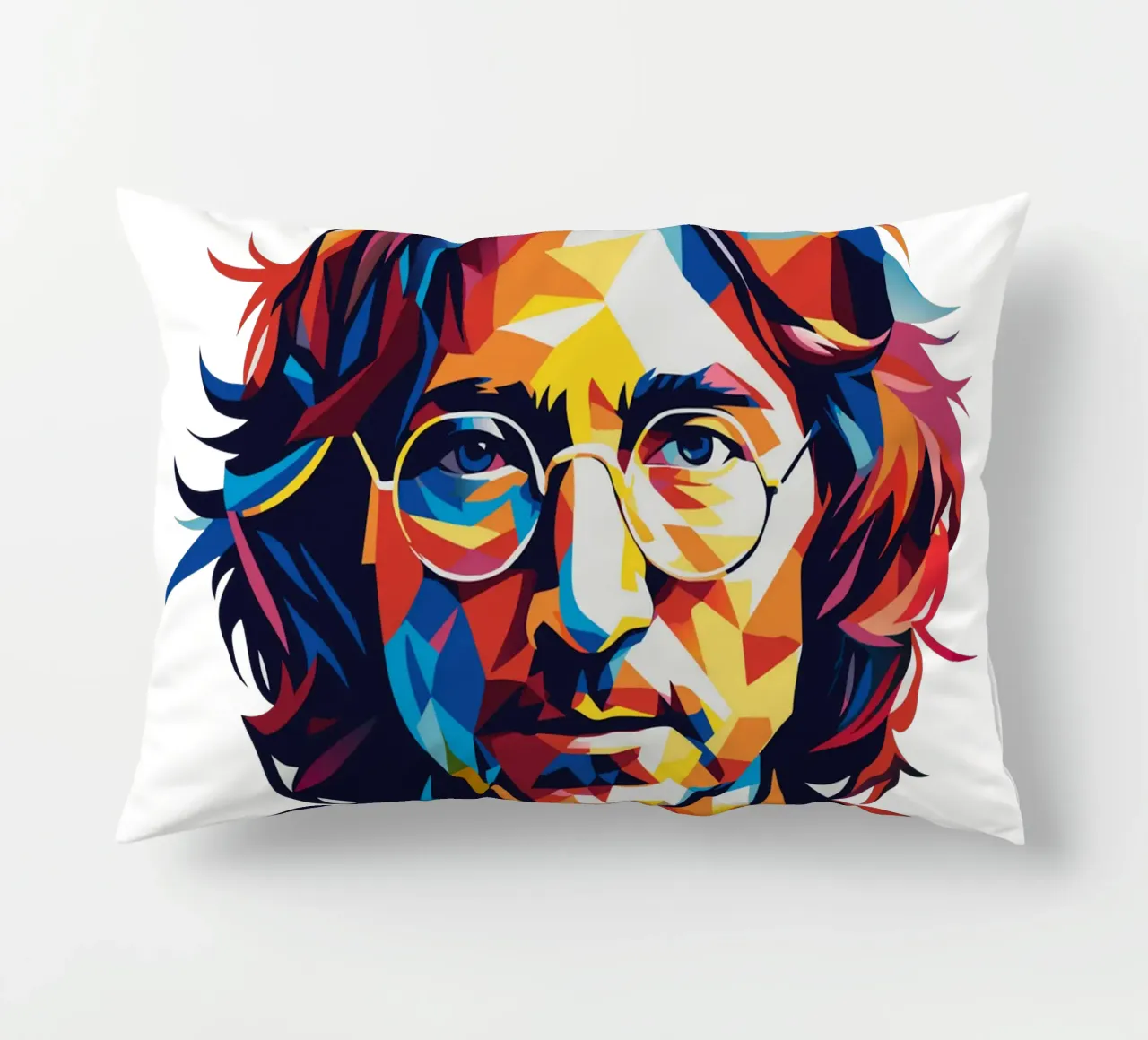 John Lennon #2 in WPAP Pop Art Kissen von vectorartnesia