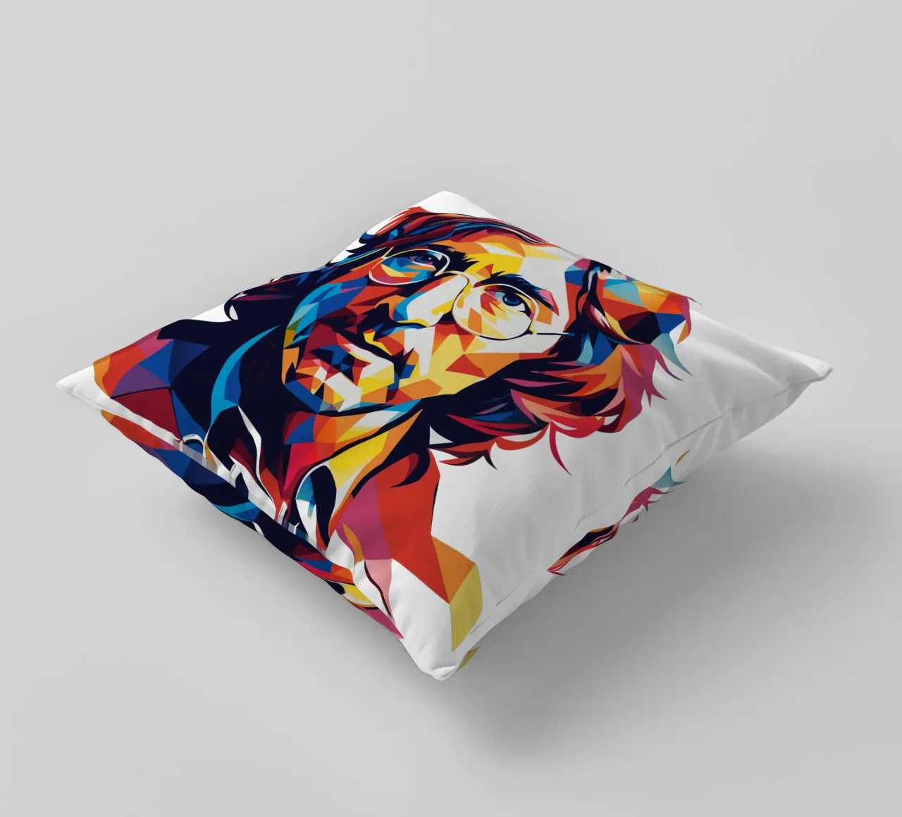 John Lennon #2 in WPAP Pop Art cuscino da vectorartnesia