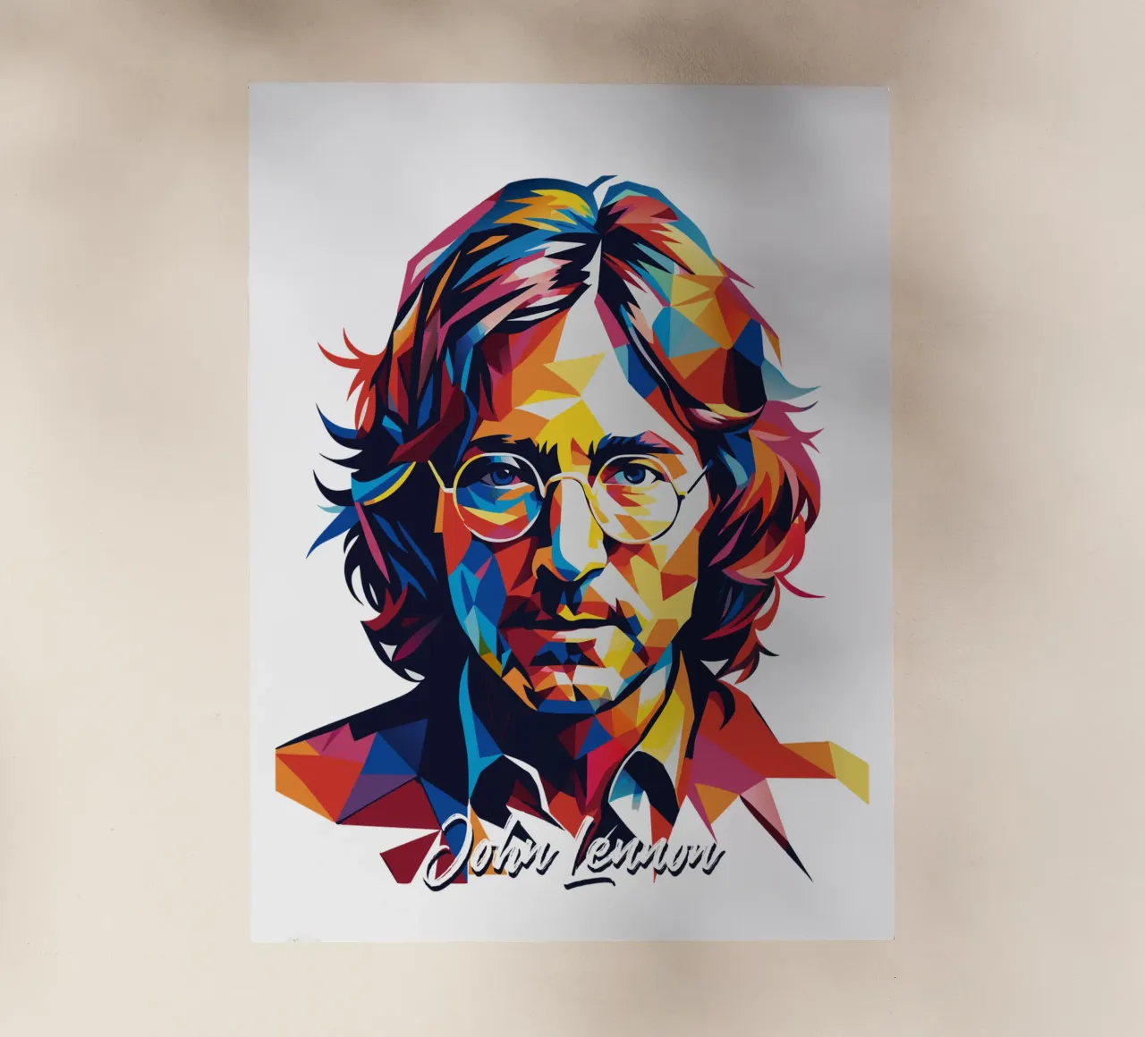 John Lennon #2 in WPAP Pop Art pellicola backlit da vectorartnesia