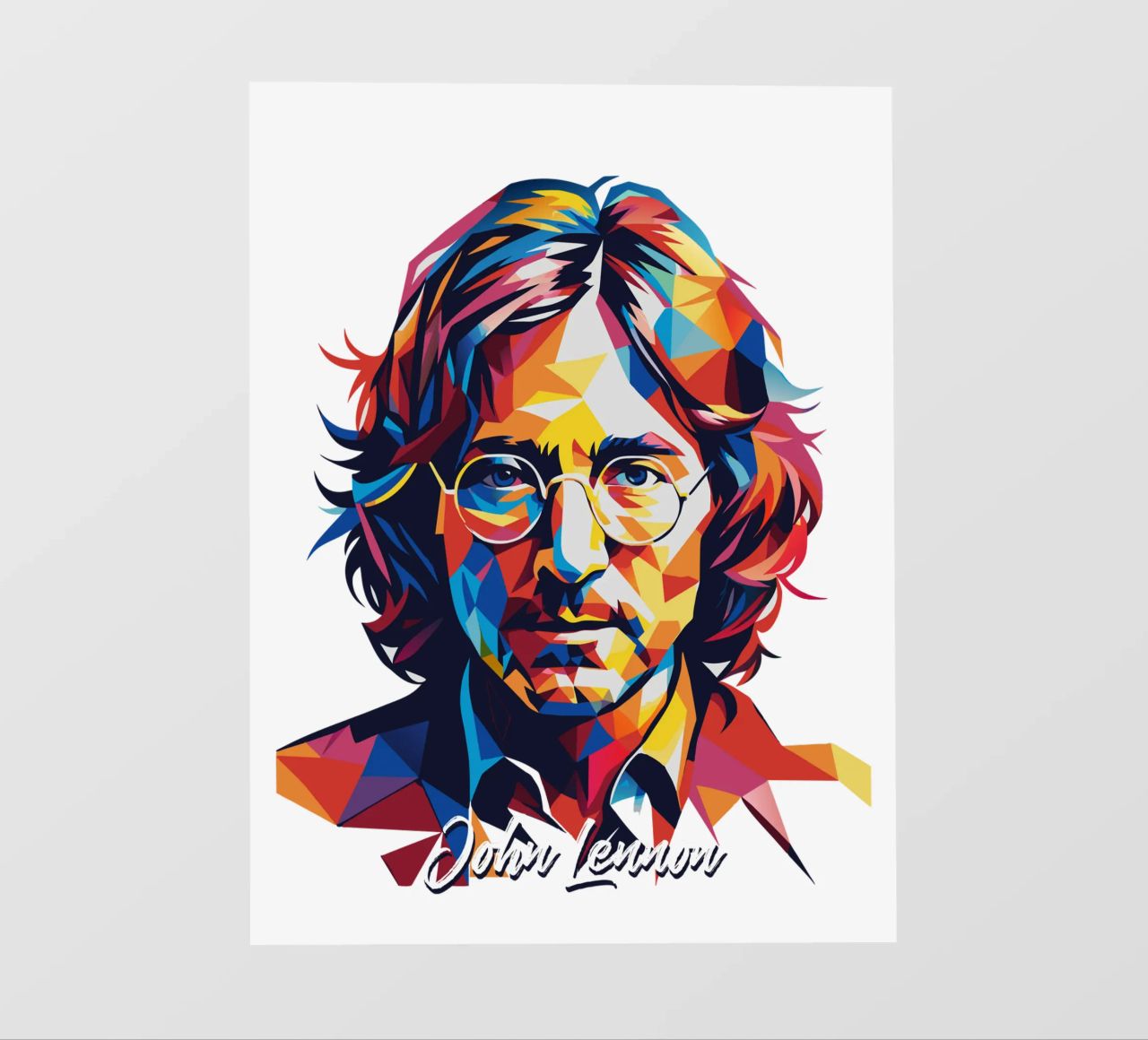 John Lennon #2 in WPAP Pop Art pellicola backlit da vectorartnesia