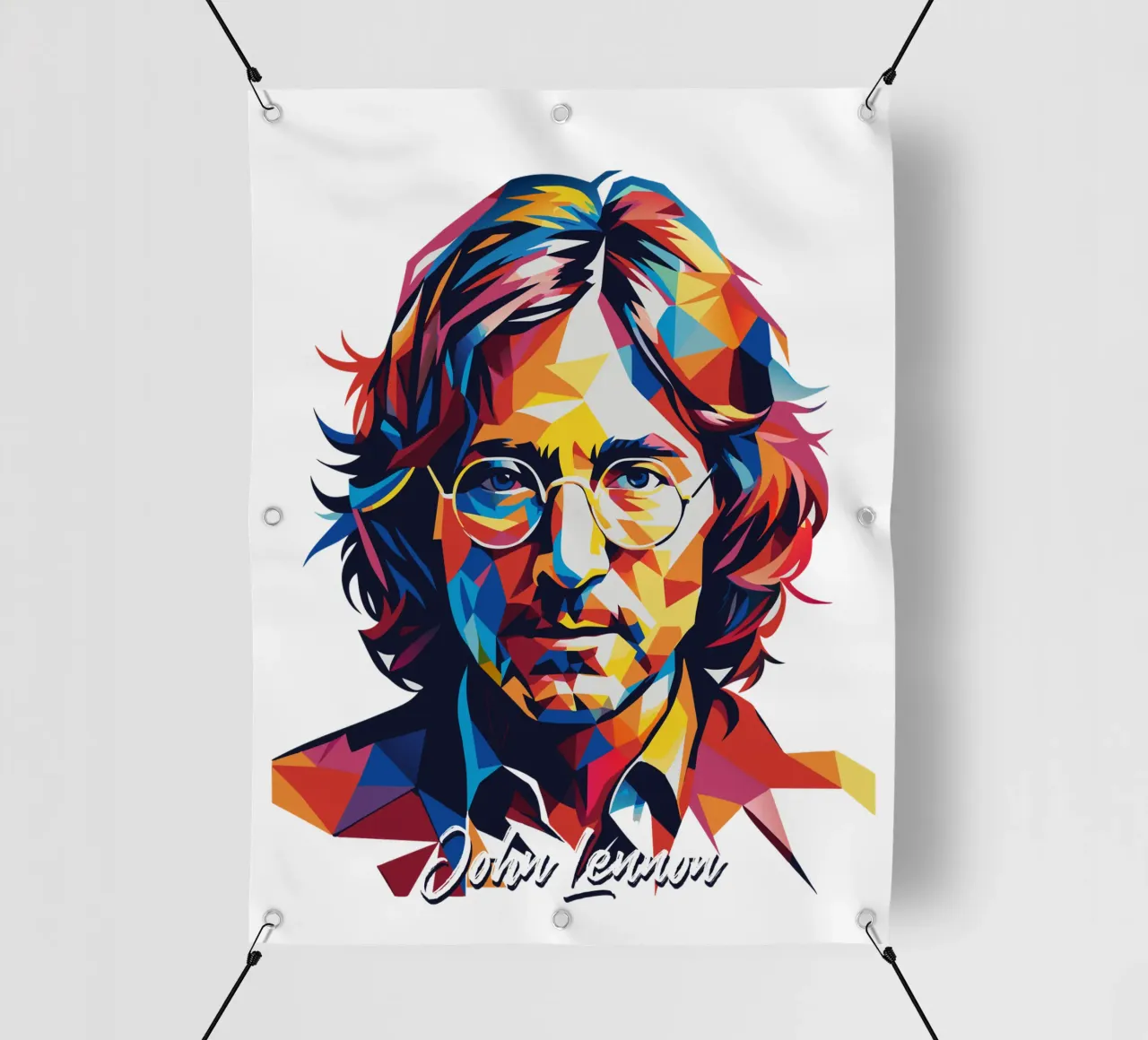 John Lennon #2 in WPAP Pop Art telo in pvc da vectorartnesia