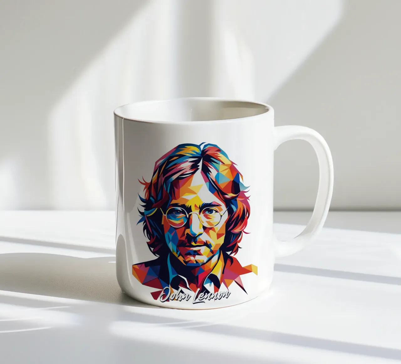 John Lennon #2 in WPAP Pop Art Keramik Tasse von vectorartnesia