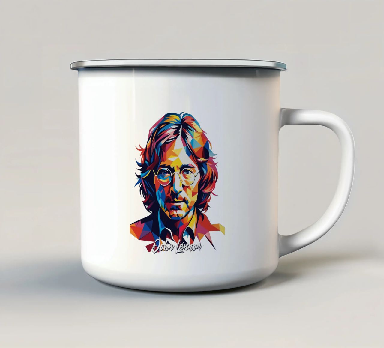 John Lennon #2 in WPAP Pop Art tazza in smalto da vectorartnesia