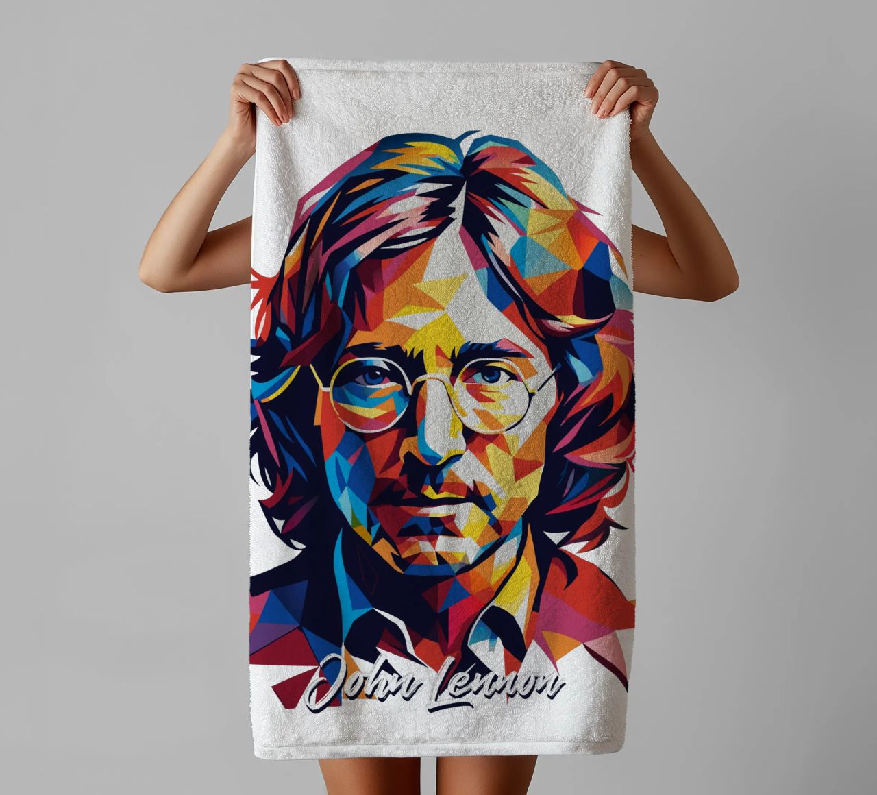John Lennon #2 in WPAP Pop Art asciugamano da bagno da vectorartnesia