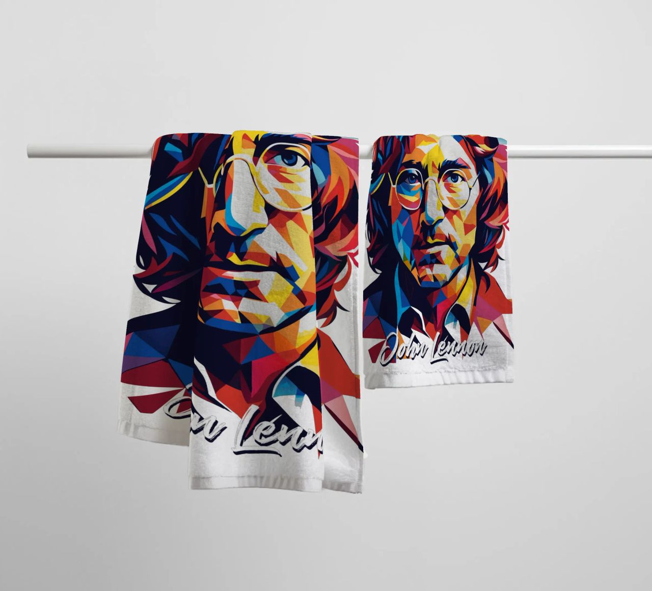 John Lennon #2 in WPAP Pop Art asciugamano da bagno da vectorartnesia