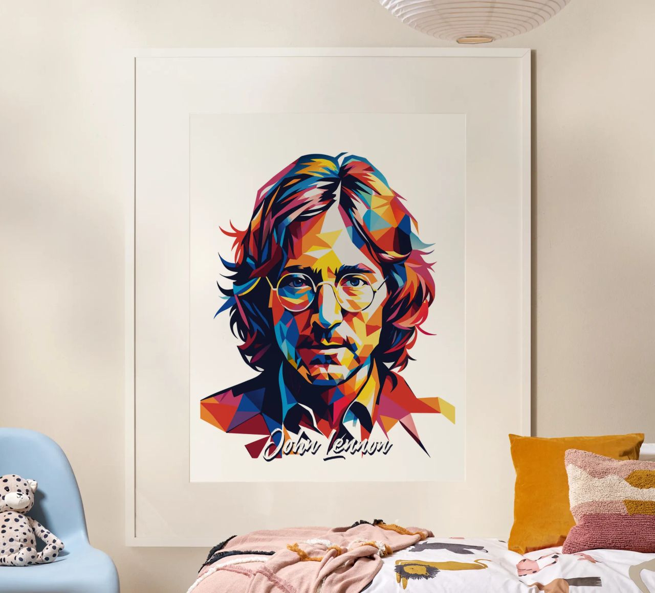 John Lennon #2 in WPAP Pop Art carta hahnemühle da vectorartnesia