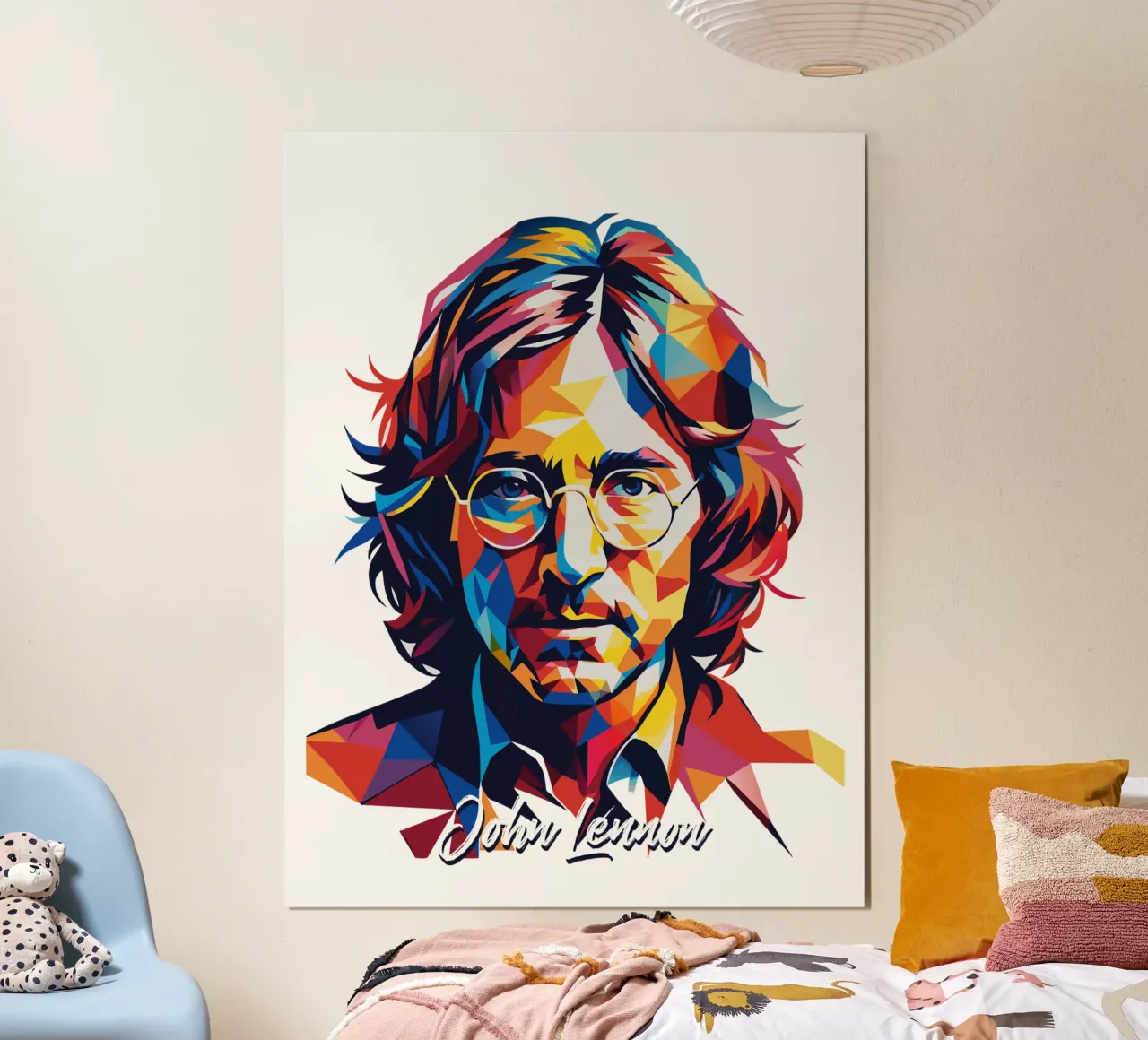 John Lennon #2 in WPAP Pop Art carta hahnemühle da vectorartnesia
