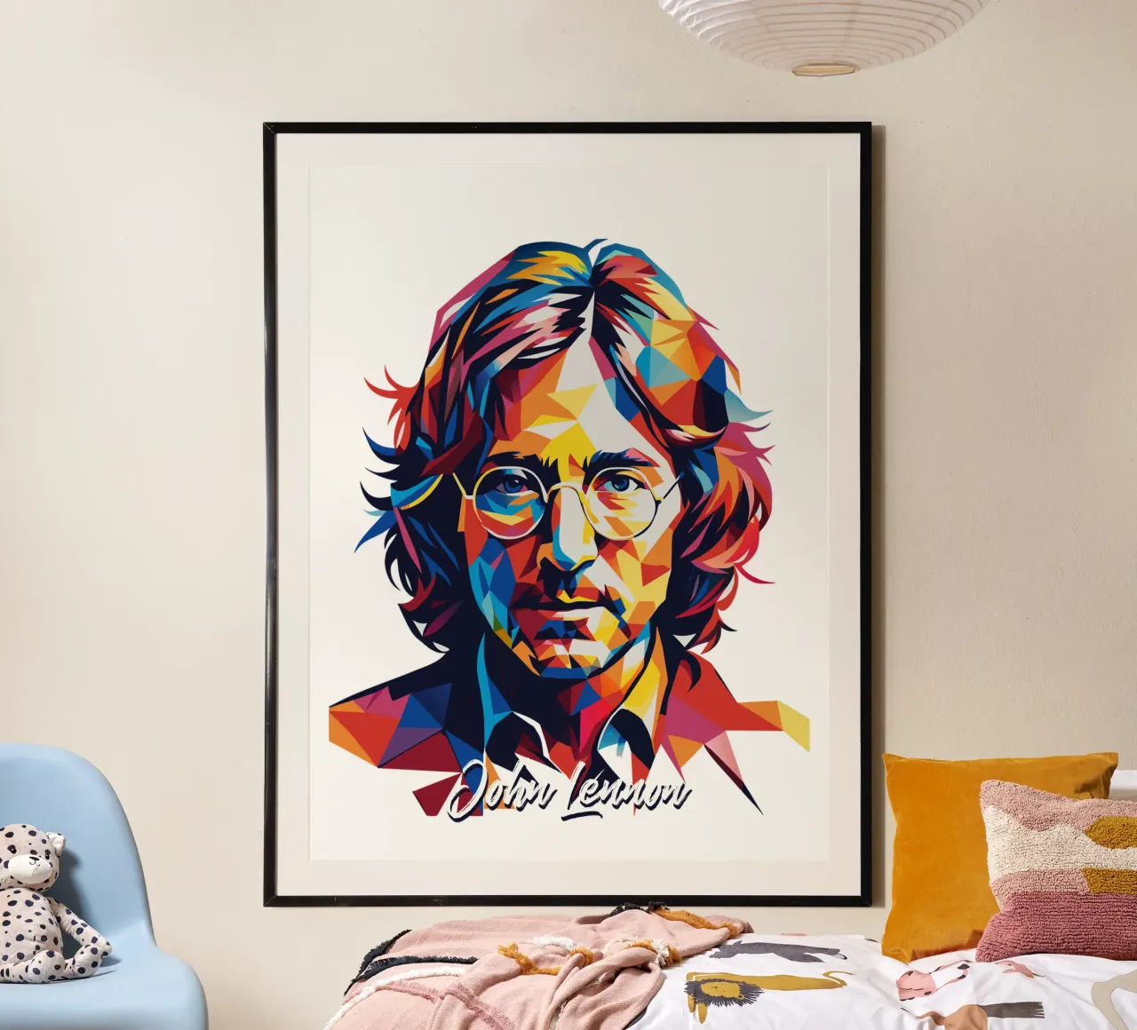 John Lennon #2 in WPAP Pop Art carta hahnemühle da vectorartnesia