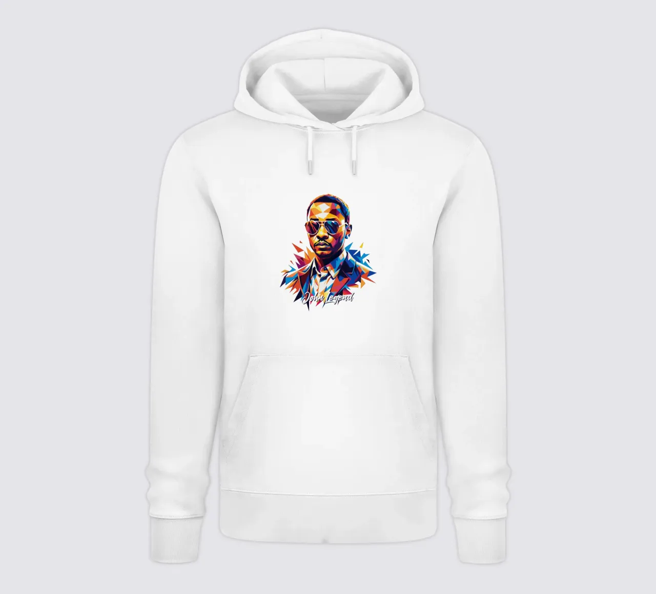 John Legend Portrait in WPAP Pop Art felpa con cappuccio da vectorartnesia