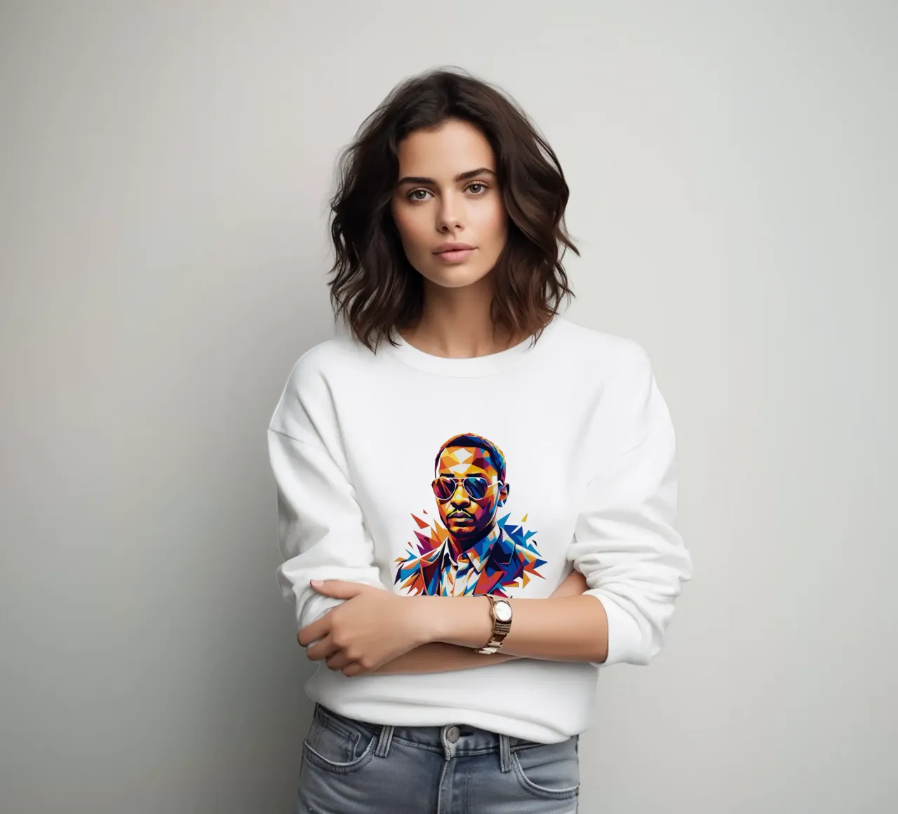 John Legend Portrait in WPAP Pop Art felpa da vectorartnesia