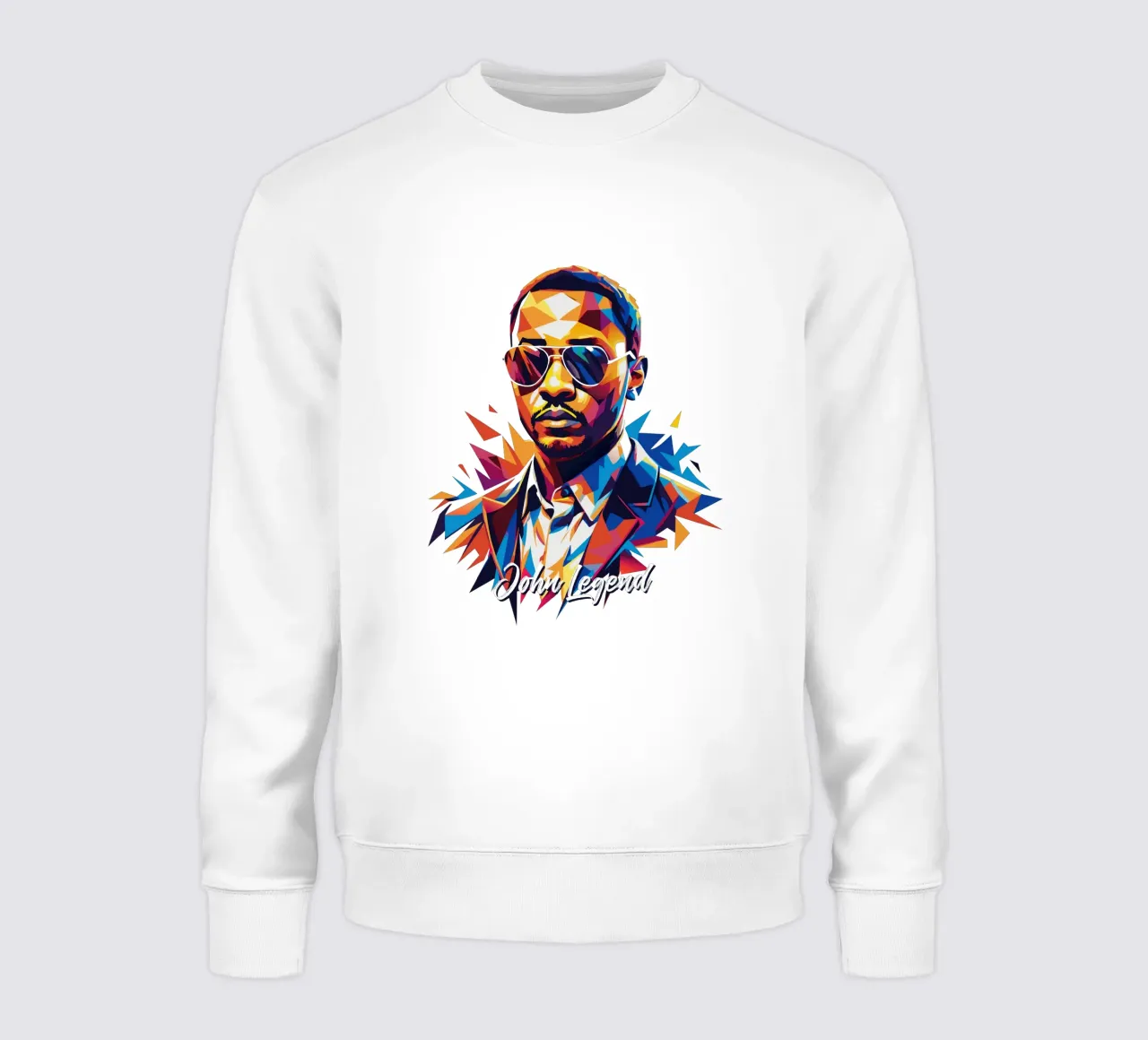 John Legend Portrait in WPAP Pop Art felpa da vectorartnesia