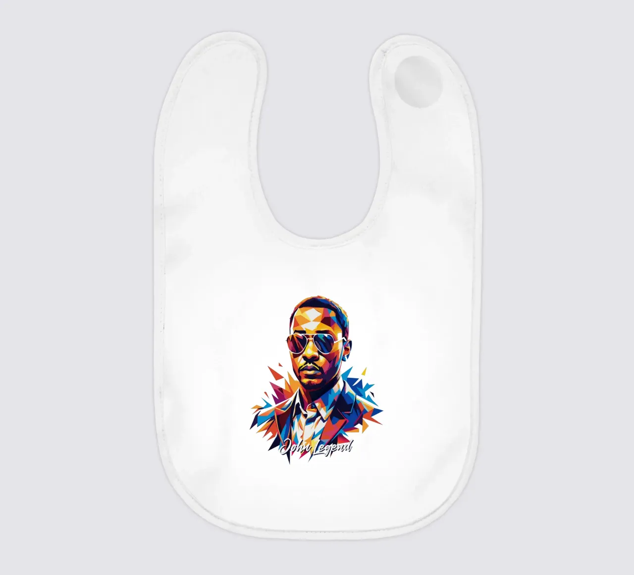 John Legend Portrait in WPAP Pop Art bavaglino da vectorartnesia