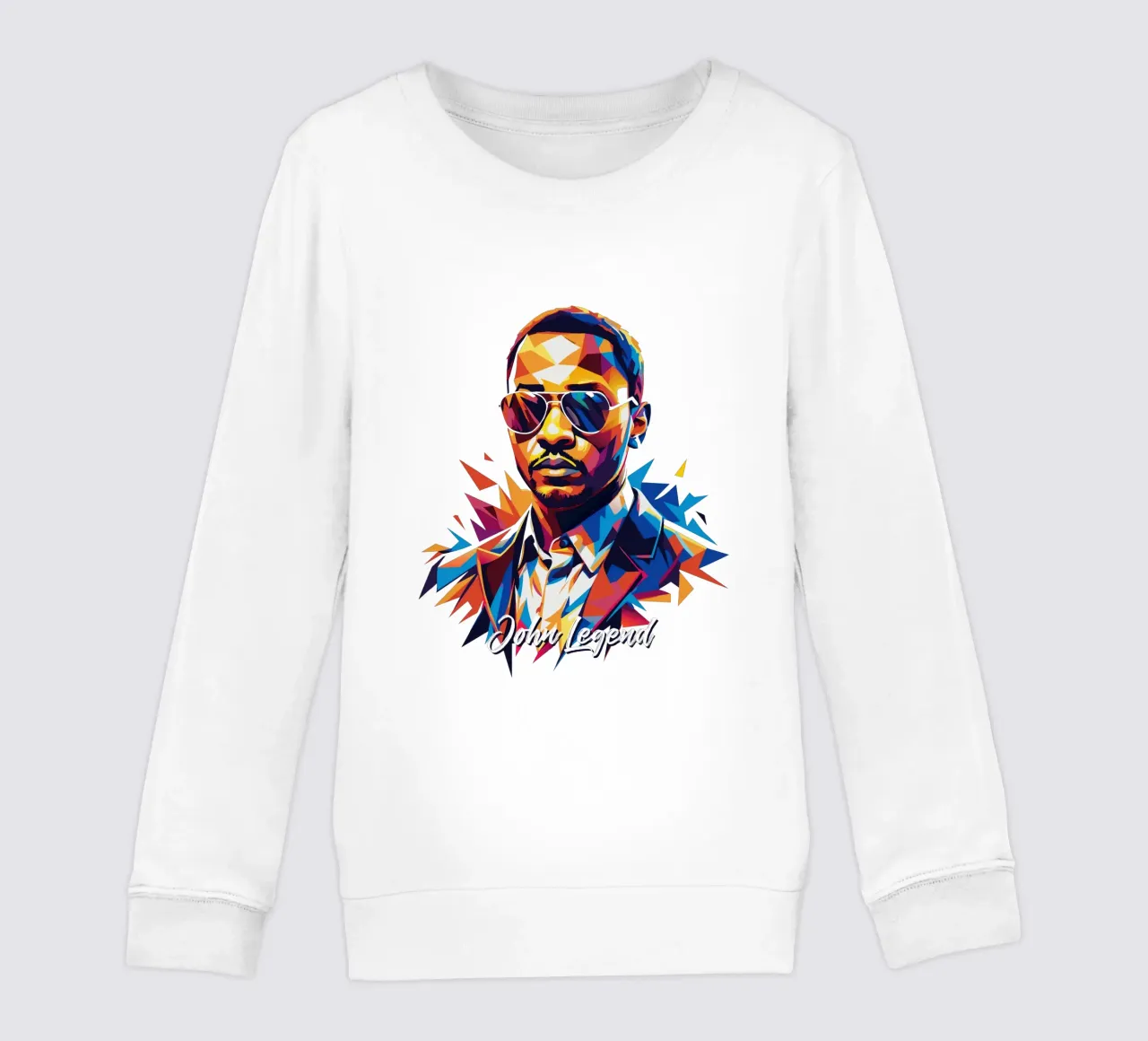 John Legend Portrait in WPAP Pop Art felpa bambino da vectorartnesia
