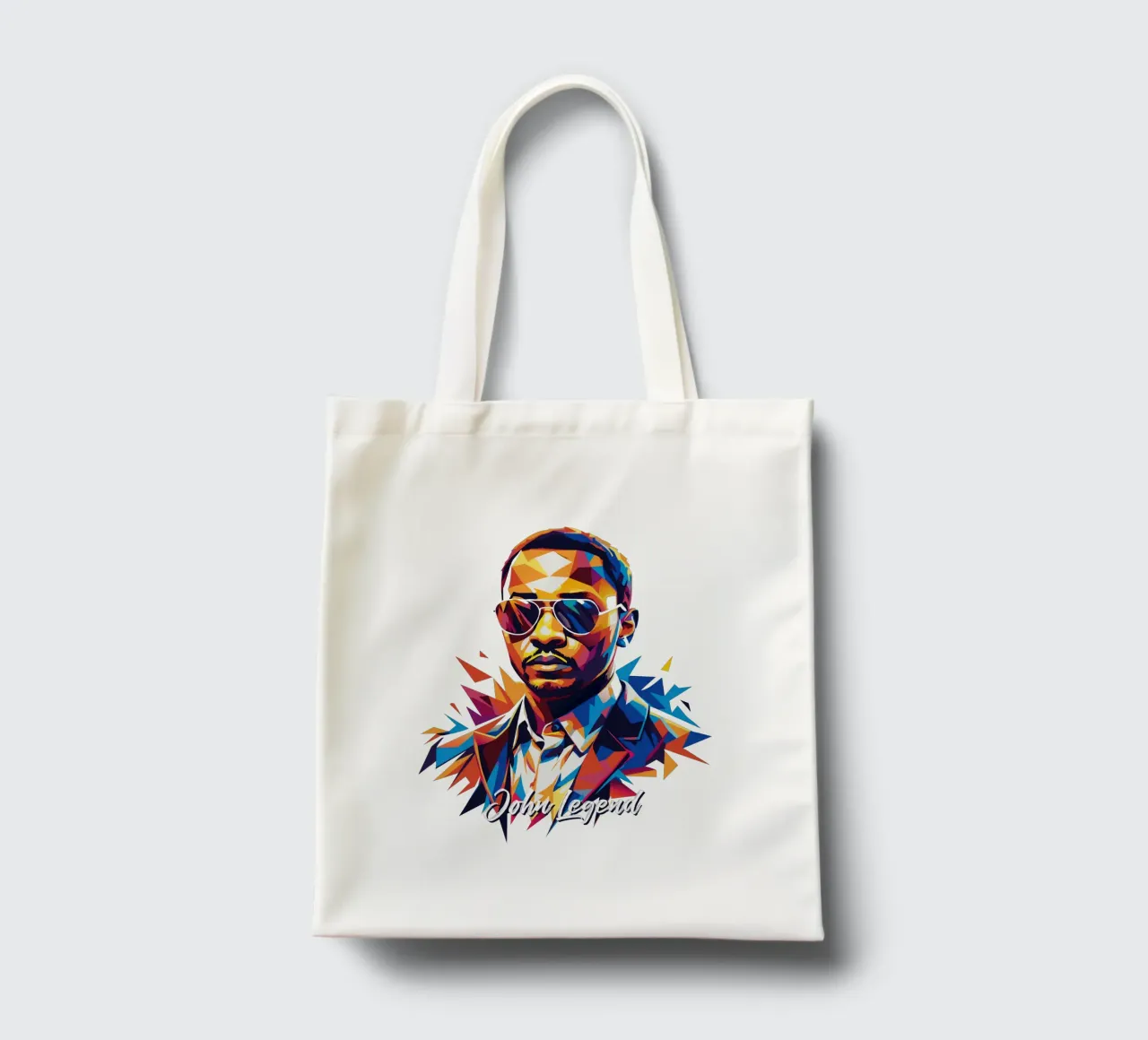 John Legend Portrait in WPAP Pop Art borsa in juta da vectorartnesia