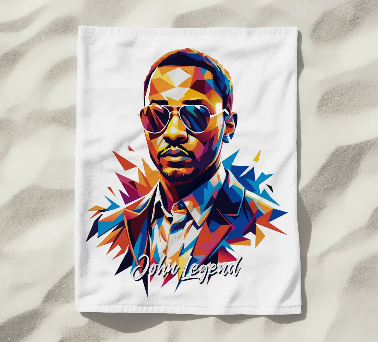 John Legend Portrait in WPAP Pop Art telo mare da vectorartnesia