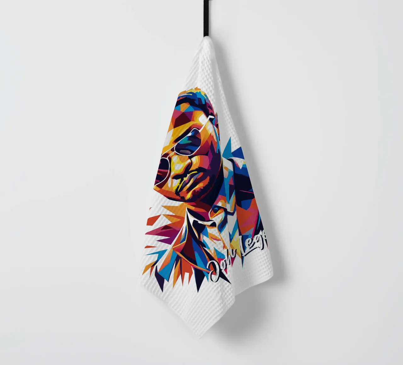 John Legend Portrait in WPAP Pop Art torchon de vectorartnesia