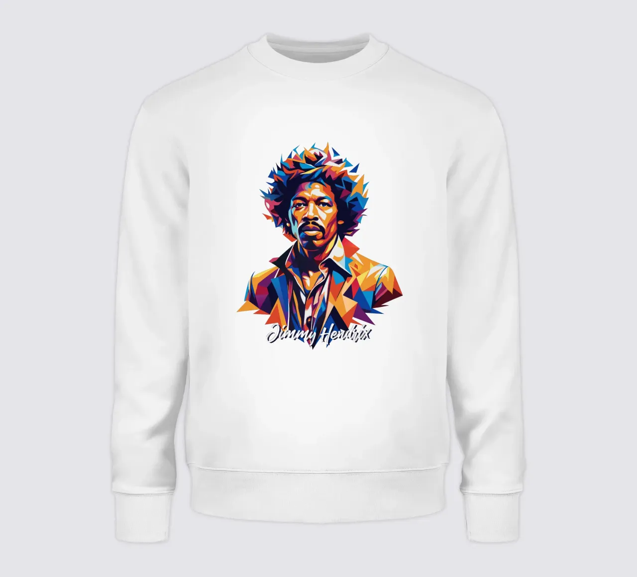 Ritratto di Jimmy Hendrix in WPAP Pop Art felpa da vectorartnesia