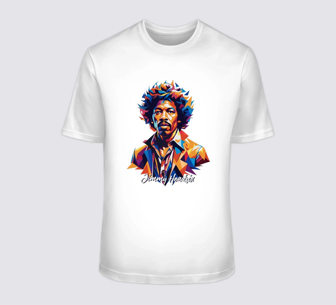 Ritratto di Jimmy Hendrix in WPAP Pop Art t-shirt da vectorartnesia