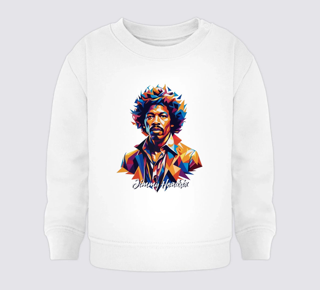 Ritratto di Jimmy Hendrix in WPAP Pop Art felpa neonato da vectorartnesia