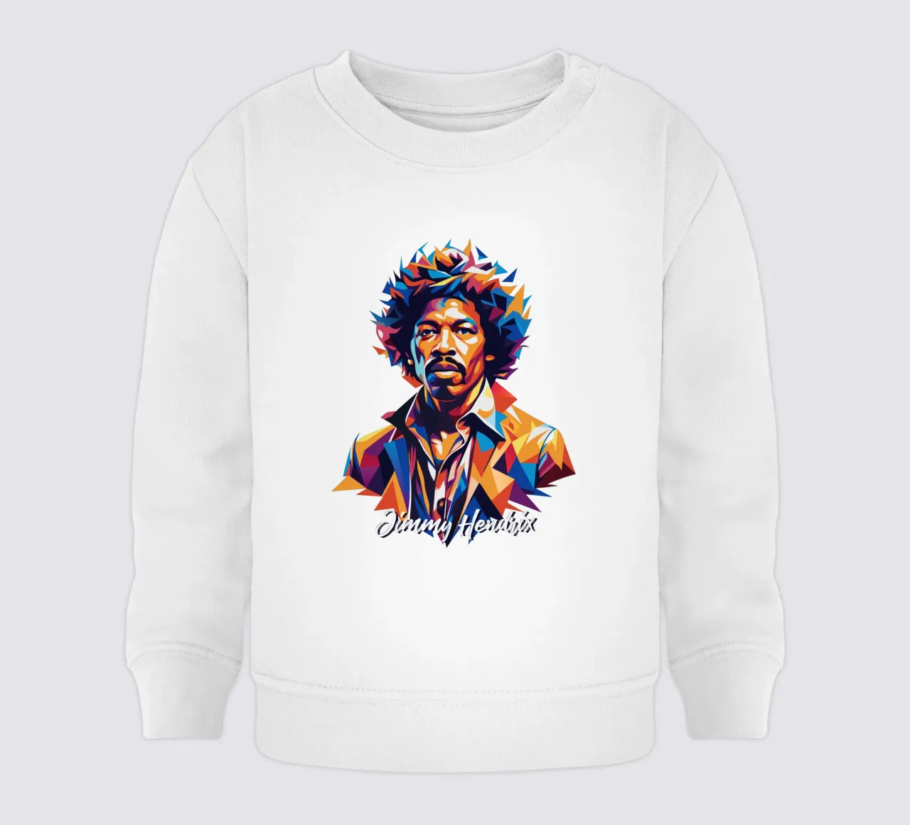 Ritratto di Jimmy Hendrix in WPAP Pop Art felpa neonato da vectorartnesia