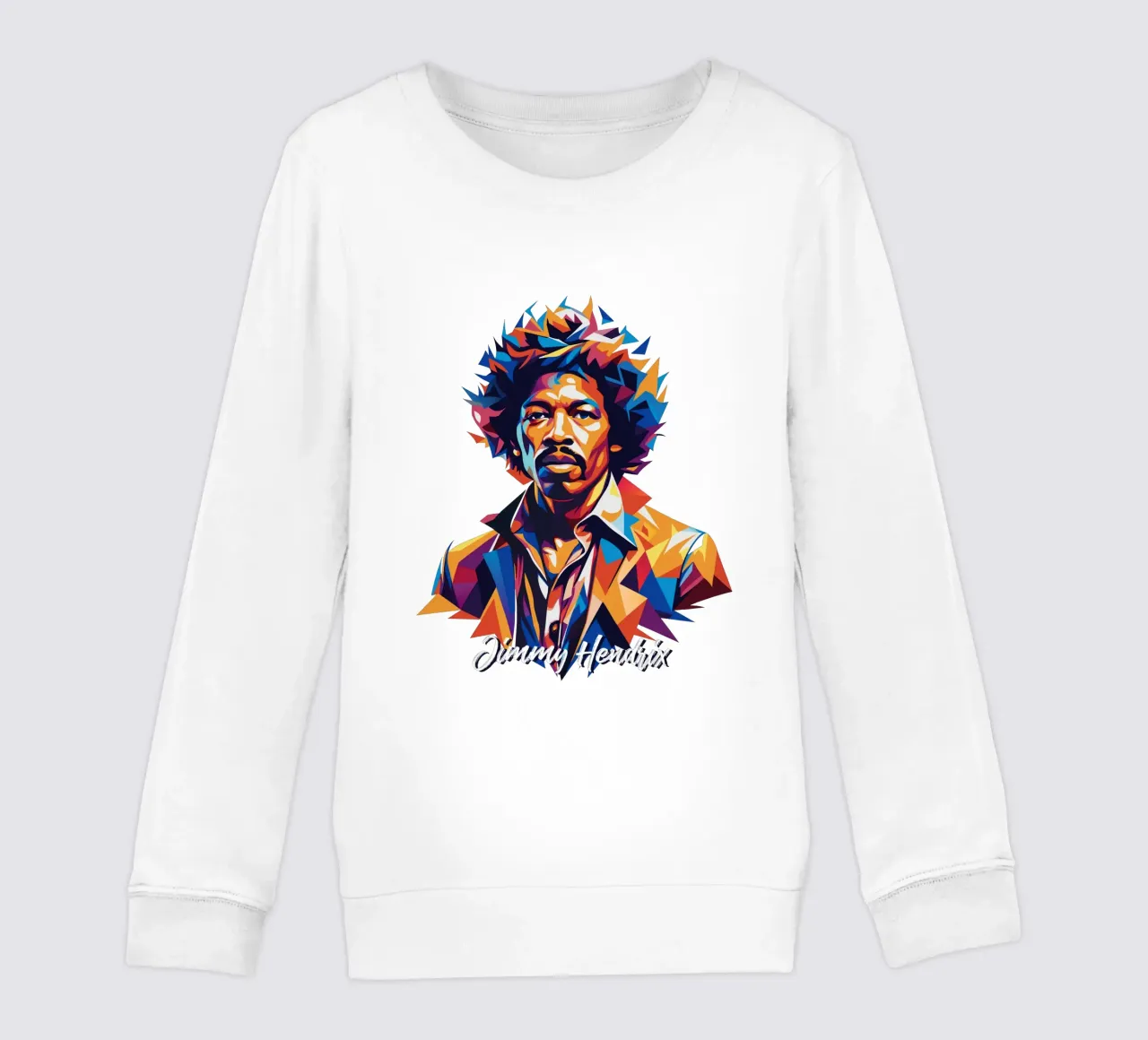 Ritratto di Jimmy Hendrix in WPAP Pop Art felpa bambino da vectorartnesia