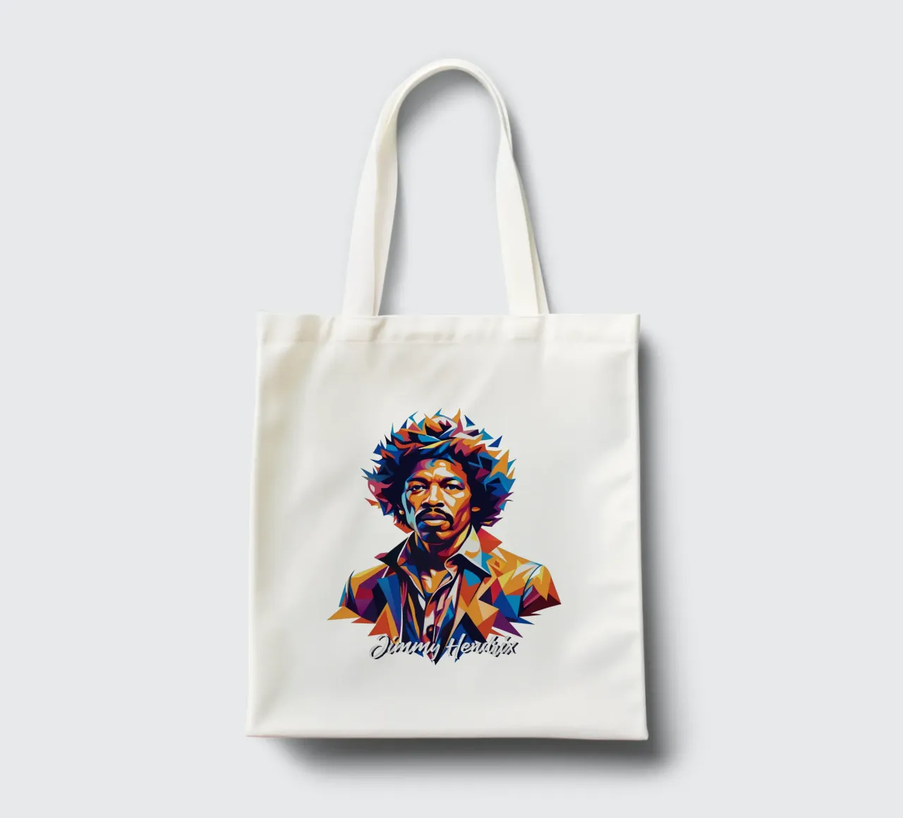 Ritratto di Jimmy Hendrix in WPAP Pop Art borsa in juta da vectorartnesia
