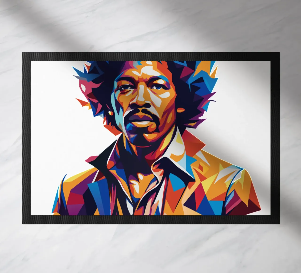 Ritratto di Jimmy Hendrix in WPAP Pop Art zerbino da vectorartnesia