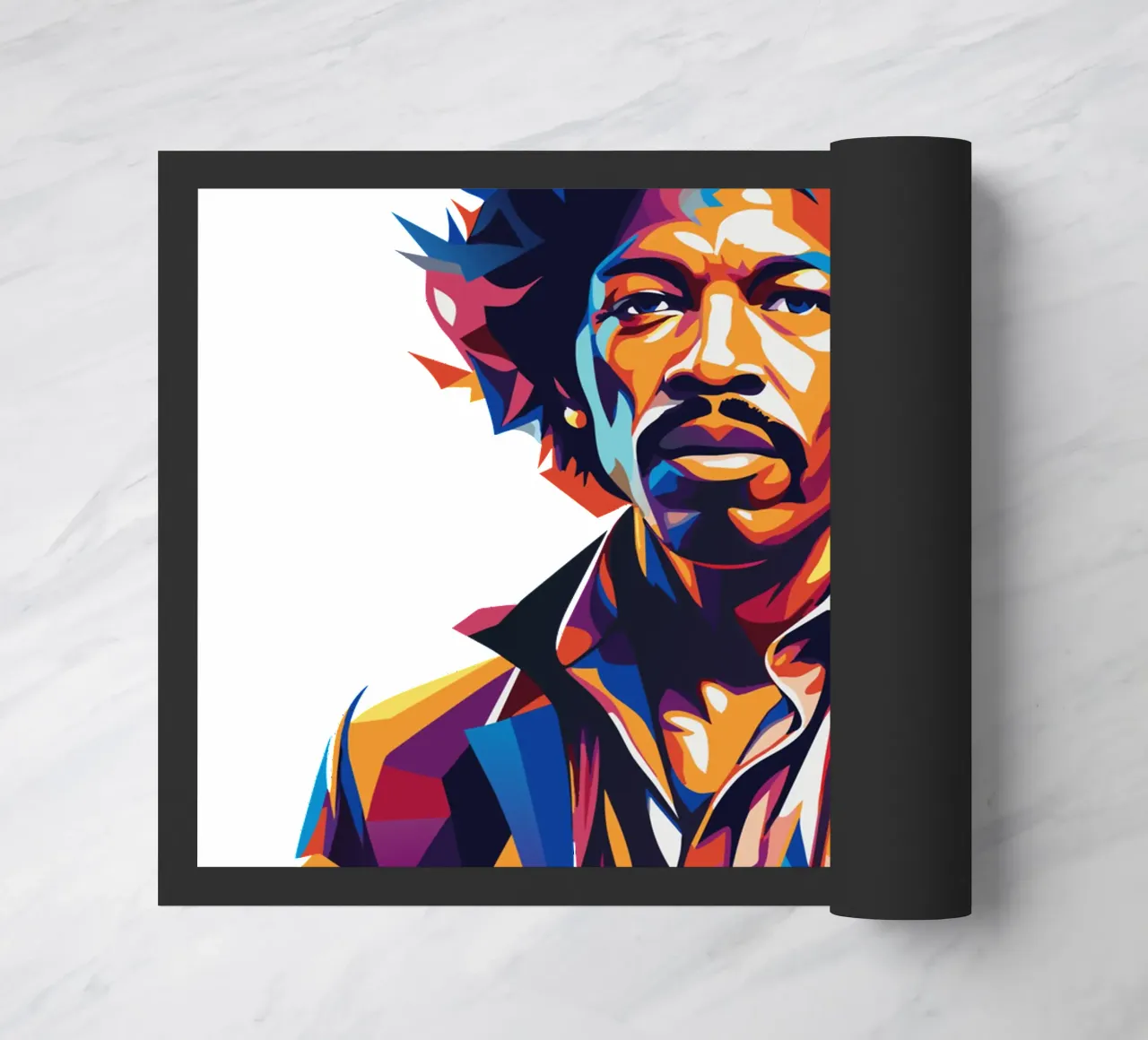 Ritratto di Jimmy Hendrix in WPAP Pop Art zerbino da vectorartnesia